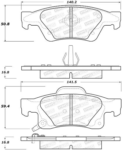 Bild von StopTech Performance 11 - 17 Dodge Durango Rear Brake Pads