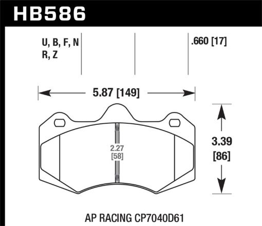 Bild von Hawk 2014 McClaren MP4 - 12C (Spider) DTC - 60 Rear Race Brake Pads