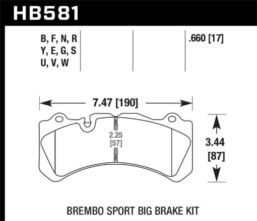 Bild von Hawk DTC - 80 Brembo 17mm Race Brake Pads