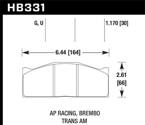 Bild von Hawk DTC - 80 AP RacingBrembo 30mm Race Brake Pads