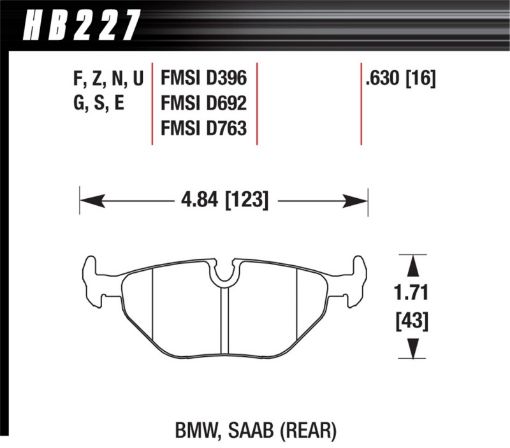 Bild von Hawk DTC - 80 97 - 02 BMW Z303 - 08 BMW Z4 Rear Race Brake Pads