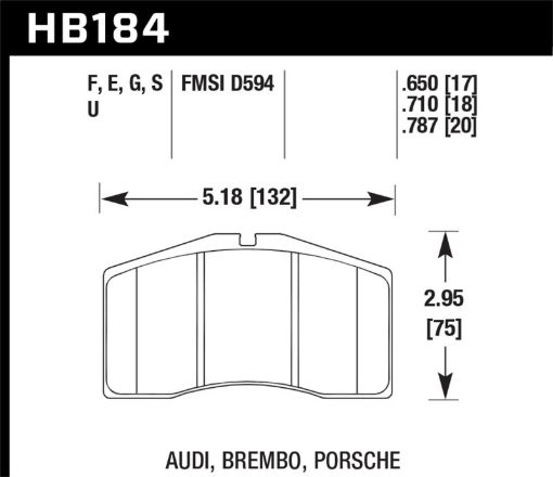 Bild von Hawk DTC - 80 91 - 98 Porsche 911 Turbo Front Race Brake Pads