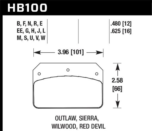 Bild von Hawk Wilwood DLOutlawSierra DTC - 50 Brake Pads