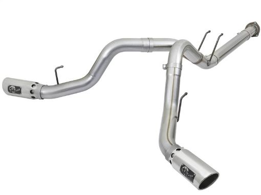 Bild von aFe ATLAS 4in DPF - Back Alum Steel Exhaust System wPolished Tip 2017 Ford Diesel Trucks V8 - 6.7L (td)