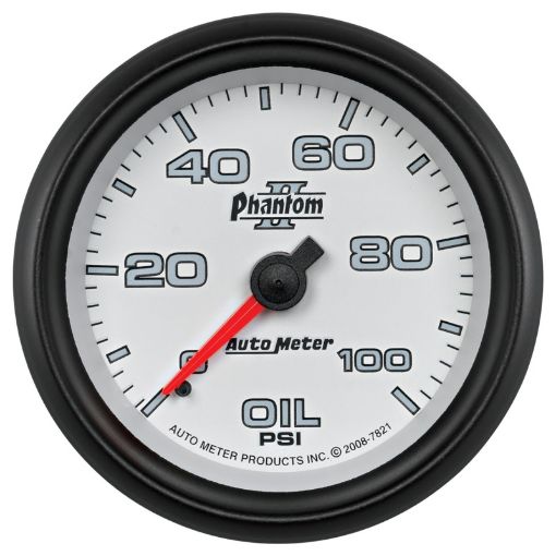 Bild von Autometer Phantom II 2 - 58in 100 PSI Mechanical Oil Pressure Gauge