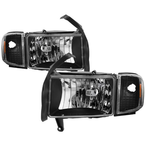 Bild von xTune Dodge Ram 1500 94 - 01 OEM Style Headlights w Corner Lamps - Black OEM HD - JH - DR94 - SET - BK