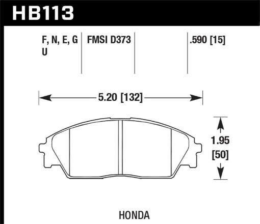 Bild von Hawk 88 - 91 Honda Civic RT 4WD DTC - 70 Front Race Brake Pads