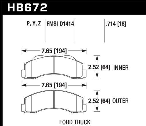 Bild von Hawk 10 - 14 Ford F - 150 Front Super Duty Brake Pads