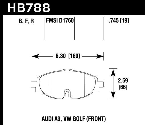 Bild von Hawk 15 - 17 VW Golf Audi A3A3 Quattro HPS Street Front Brake Pads