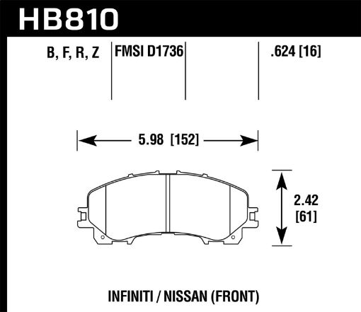 Bild von Hawk 14 - 17 Infiniti Q50 HPS 5.0 Front Brake Pads