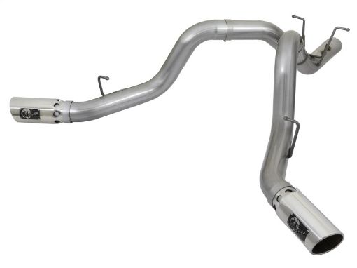 Bild von aFe Large Bore - HD 4in 409 - SS DPF - Back Exhaust wDual Polished Tips 2017 GM Duramax V8 - 6.6L (td) L5P