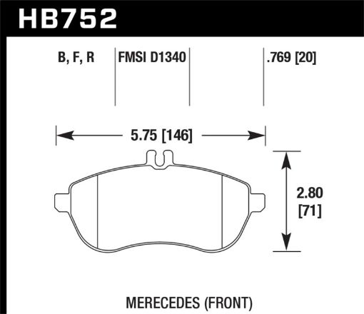 Bild von Hawk 2015 Mercedes C250 HPS Street Front Brake Pads