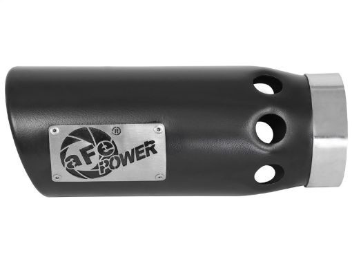 Bild von aFe Power Intercooled Tip Stainless Steel - Black 4in In x 5in Out x 12in L Clamp - On