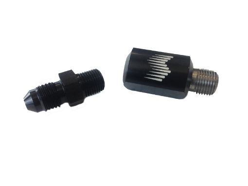 Bild von Snow Performance 18in. NPT Female to 4AN Male Low Profile Water Nozzle Holder 4AN Elbow