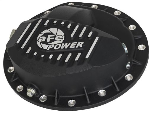 Bild von aFe Power Pro Series Rear Differential Cover Black wMachined Fins 16 - 17 Nissan Titan XD(AAM 9.5 - 14)