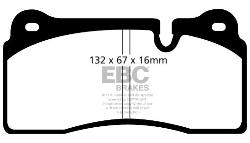 Bild von EBC 08 - 17 Audi R8 04 - 14 Lamborghini Gallardo Redstuff Rear Brake Pads