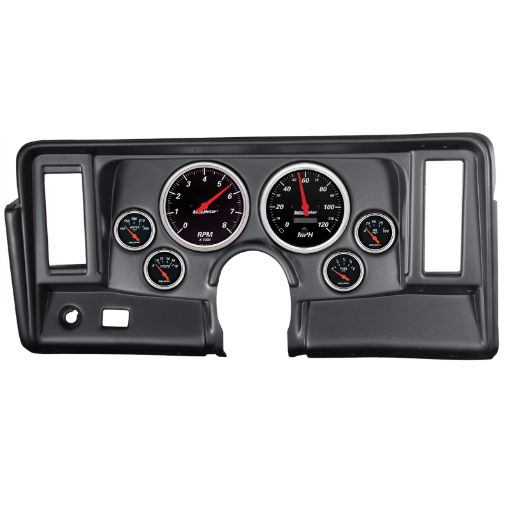 Bild von Autometer Designer Black 69 - 76 Nova Dash Kit 6pc Tach MPH Fuel Oil WTMP Volt