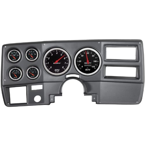 Bild von Autometer Designer Black 73 - 83 Chevy Truck Suburban Dash Kit 6pc Tach MPH Fuel Oil WTMP Volt