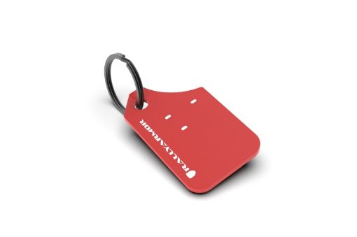 Bild von Rally Armor Mini UR Mud Flap Keychain - Red w White Logo