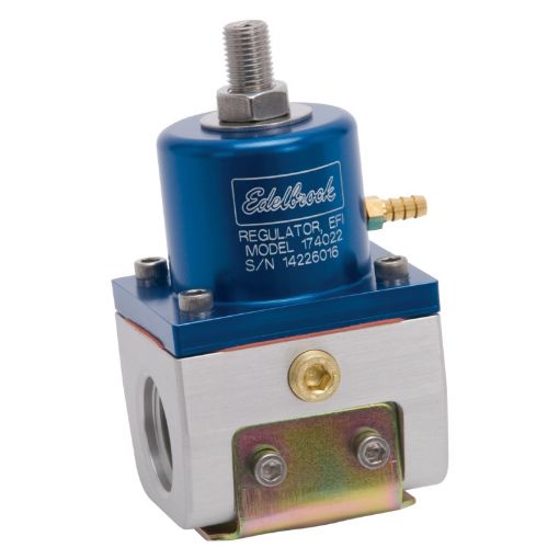 Bild von Edelbrock Fuel Pressure Regulator EFI 180 GPH 35 - 90 PSI - 10InOut - 6 Return BlueClear