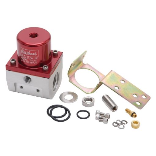 Bild von Edelbrock Fuel Pressure Regulator EFI 180 GPH 35 - 90 PSI - 10InOut - 6 Return RedClear