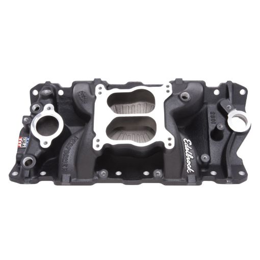 Bild von Edelbrock Manifold SBC Performer Air Gap Black