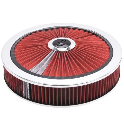 Bild von Edelbrock Air Cleaner Pro - Flo High - Flow Series Round Filtered Top Cloth Element 14In Dia X 3 125In