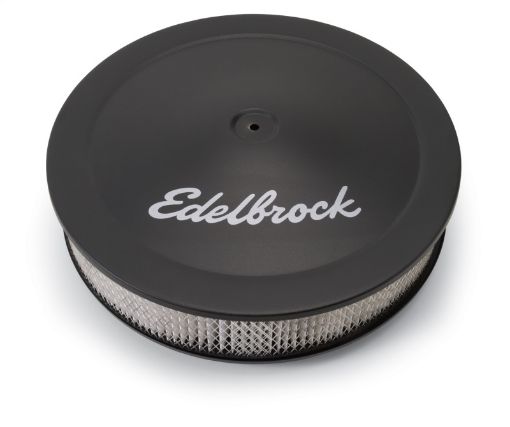 Bild von Edelbrock Air Cleaner Pro - Flo Series Round Steel Top Paper Element 14In Dia X 3 75In Dropped Base