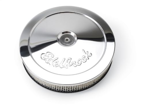 Bild von Edelbrock Air Cleaner Pro - Flo Series Round Steel Top Paper Element 10In Dia X 3 5In Chrome