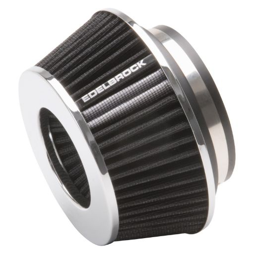 Bild von Edelbrock Air Filter Pro - Flo Series Conical 3 7In Tall BlackChrome