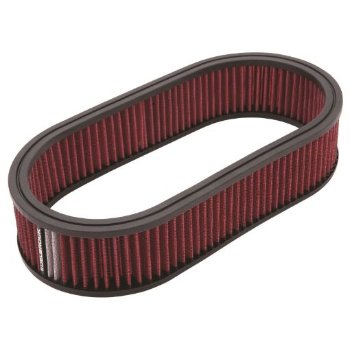 Bild von Edelbrock Air Cleaner Element Oval 2 5In Tall Red w White Strip