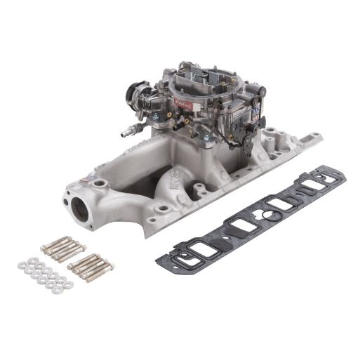 Bild von Edelbrock Manifold And Carb Kit Performer RPM Air - Gap Small Block Ford 289 - 302 Natural Finish