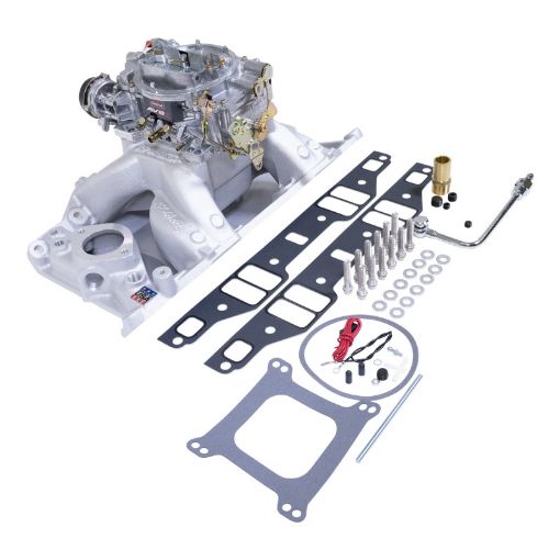 Bild von Edelbrock Manifold And Carb Kit Performer RPM Air - Gap Small Block Chrysler Natural Finish