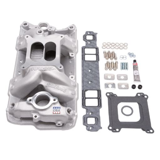 Bild von Edelbrock Manifold Installation Kit Performer RPM Air - Gap SBC 1957 - 1986 Natural Finish