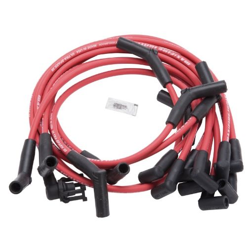 Bild von Edelbrock Spark Plug Wire Set SBF 83 - 96 50 Ohm Resistance Red Wire (Set of 10)