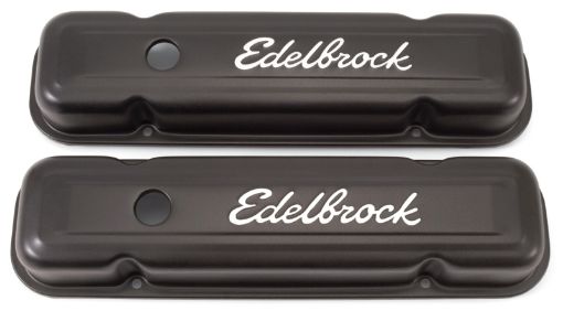 Bild von Edelbrock Valve Cover Signature Series Pontiac 1962 - 1979 301 - 455 CI V8 Low Black