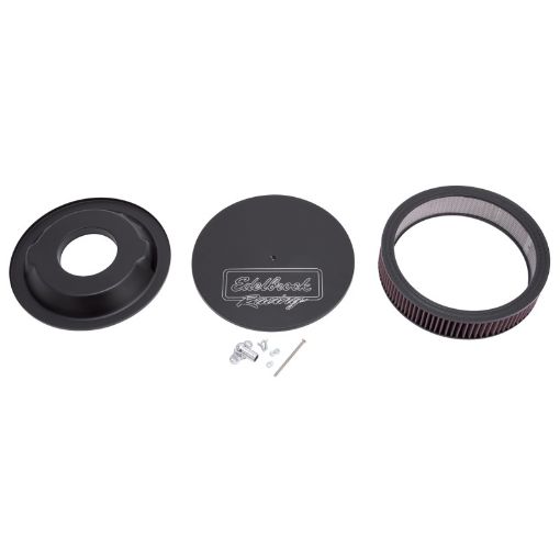 Bild von Edelbrock Air Cleaner Victor Series Round Aluminum Top Cloth Element 14In Dia X 3 125In Black