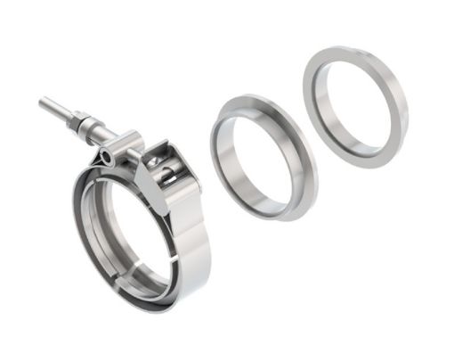 Bild von Borla Universal 2.25in Stainless Steel 3pc V - Band Clamp w Male and Female Flanges