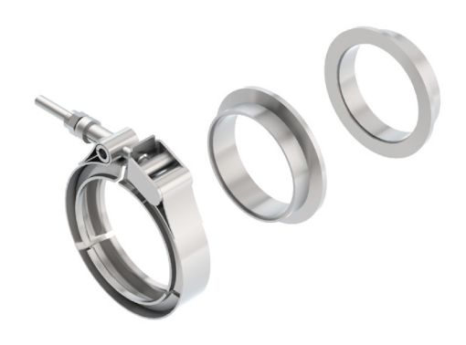 Bild von Borla Universal 2.5in Stainless Steel 3pc V - Band Clamp w Male and Female Flanges