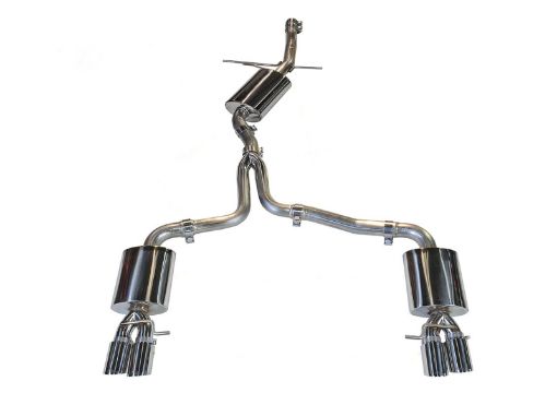 Bild von AWE Tuning Audi B8 A4 Touring Edition Exhaust - Quad Tip Polished Silver Tips - Does Not Fit Cabrio