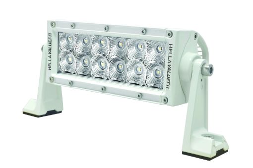 Bild von Hella Value Fit 8in Light - 36W Dual Row White Housing Flood Beam - LED