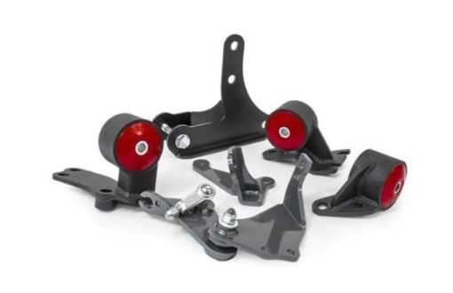 Bild von Innovative 88 - 91 Civic D - Series Black Steel Mounts 60A Bushings (92 Engine Hydro Conversion)