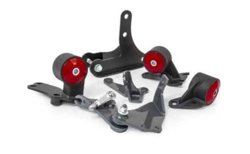 Bild von Innovative 88 - 91 Civic D - Series Black Steel Mounts 75A Bushings (92 Engine Hydro Conversion)