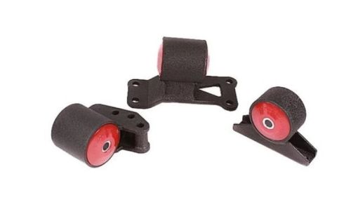 Bild von Innovative 03 - 06 Mitsubishi Evolution 4G63T Black Steel Mounts 75A Bushings