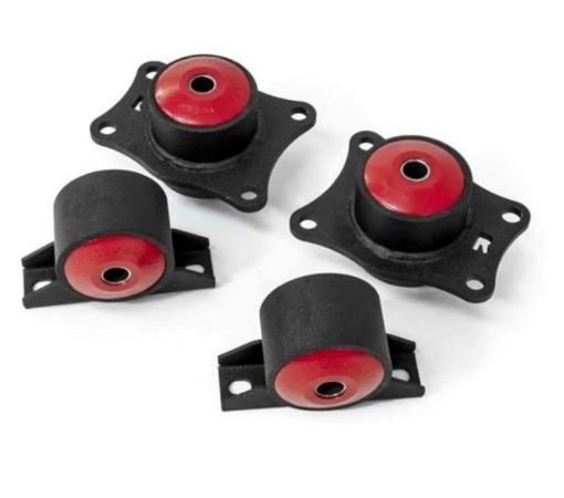 Bild von Innovative 00 - 09 Honda S2000 F - Series Black Steel Mounts 75A Bushings (Rear Diff Mounts OEM Diff)