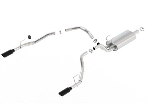 Bild von Borla 09 - 17 Ram 1500 5.7L V8 5in Single Tip Black Chrome Cat - Back Touring Exhaust Through Bumper