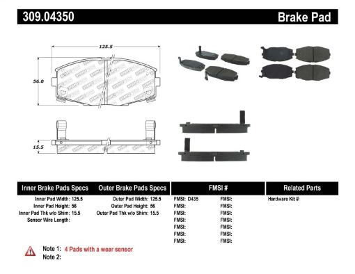 Bild von StopTech Performance 87 - 92 MK3 Supra Front Brake Pads