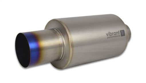 Bild von Vibrant Titanium Muffler wStraight Cut Burnt Tip 2.5in. Inlet 2.5in. Outlet