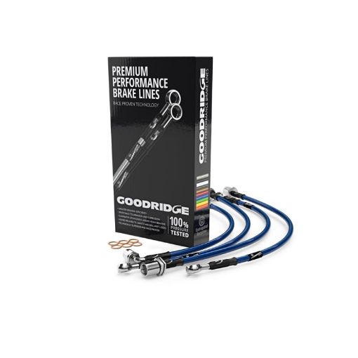 Bild von Goodridge 15 - 18 Ford Focus RS MK3 Phantom Stainless Steel Brake Line Kit - Electric Blue