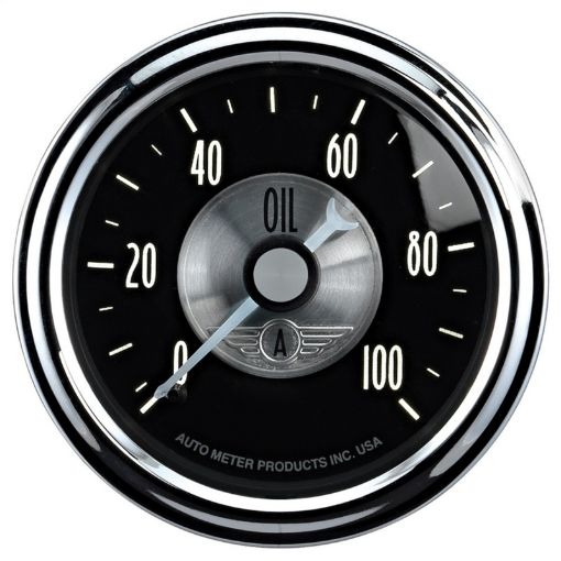 Bild von Autometer Prestige Series Black Diamond 2 - 116in 0 - 100 PSI Mechanical Oil Pressure Gauge